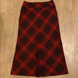Talbots Wool Tartan Skirt with POCKETS